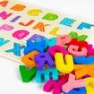 Alphabet Puzzle Wooden Puzzles for Toddlers 1-5 Year Old, Toys with Puzzle Board & Letter Blocks  Preschool Educational for Girls Boys Gift