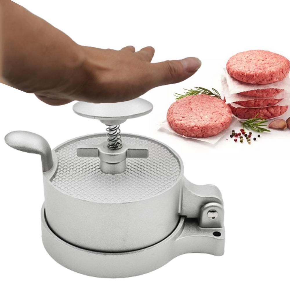 Hamburger Patty Maker Adjustable Aluminum Alloy Hamburger Meat Press Maker Round Shape Non-Stick Stuffed Burger Patties Press for Restaurant And Home