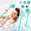 Electric Body Bath Brush, Rechargeable Back Brush Long Handle for Shower with 5 Spin Shower Facial Brush Head h for Women Men