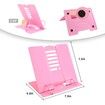 Metal Book Stand Book Holder Book Stand for Reading Adjustable Book Holder for Reading (Full Pink)