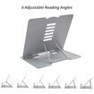 Metal Book Stand Book Holder Book Stand for Reading Adjustable Book Holder for Reading (Full Grey)