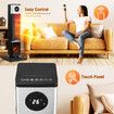 2000W Electric Heater Tower Energy Efficient Space Portable Indoor Fireplace Instant Warmer Oscillating Cooling Fan Bedroom Remote Maxkon