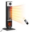 2000W Electric Heater Tower Energy Efficient Space Portable Indoor Fireplace Instant Warmer Oscillating Cooling Fan Bedroom Remote Maxkon