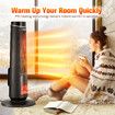 2000W Electric Heater Space Tower Room Indoor Energy Efficient Portable Fireplace Instant Oscillating Warmer Cooling Fan Remote Maxkon