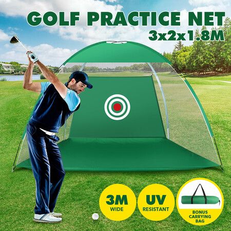 Everfit 3M Golf Practice Net Portable Driving Training Aid Indoor Outdoor