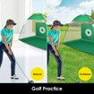 Golf Practice Net Hitting Driving Chipping Cage Home Backyard Practise Indoor Outdoor Training Driving Trainer Foldable with Carry Bag