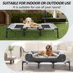 Dog Trampoline Bed Pet Sofa Cot Elevated Raised Extra Large Outdoor Camping Indoor Washable Portable Durable Grey XL