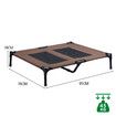 Dog Trampoline Bed Large Pet Cot Raised Elevated Sofa Camping Outdoor Indoor Washable Durable Portable Brown L