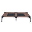 Dog Trampoline Bed Large Pet Cot Raised Elevated Sofa Camping Outdoor Indoor Washable Durable Portable Brown L