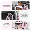 Soft Dog Crate Kennel Pet Cage Cat Travel Carrier Puppy Carry Bag Foldable Portable Medium Size Pink