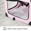 Soft Dog Crate Kennel Pet Cage Cat Travel Carrier Puppy Carry Bag Foldable Portable Medium Size Pink