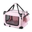 Soft Dog Crate Kennel Pet Cage Cat Travel Carrier Puppy Carry Bag Foldable Portable Medium Size Pink