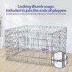 Dog Playpen Pen Pet Puppy Cage Crate Fence Indoor Exercise Play Pen 8 Panels Enclosure Barrier Foldable Cat Kitten Rabbit