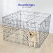 Dog Playpen Pen Pet Puppy Cage Crate Fence Indoor Exercise Play Pen 8 Panels Enclosure Barrier Foldable Cat Kitten Rabbit