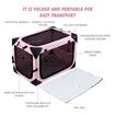 Pet Dog Bird Crate Cage Cat Rabbit Hutch Bunny Carrier Travel Indoor Car Outdoor Soft Foldable Extra Large Pink