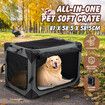 Dog Pet Crate Bird Cage Cat Rabbit Hutch Carrier Puppy Bunny Travel Indoor Car Outdoor Soft Foldable Extra Large Grey