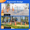 Dog Agility Training Equipment 5 Set Pet Obstacle Course Sports Exercise Kit Ladder Weave Poles Jump Bar Hurdle Ring Hoop Carry Bag