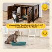 Cat Litter Box Enclosure Top Open Pet House Furniture Storage Bench Table Hidden Cabinet Particleboard Metal