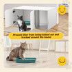 Cat Litter Box Enclosure Pet Furniture Hidden House Storage Bench Table Cabinet Kitty Washroom with Cushion