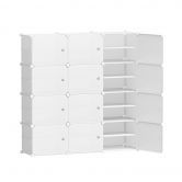 Artiss Shoe Rack DIY 12 Storage Cube Stackable White