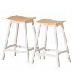 Artiss 2 x Wooden Bar Stools Bar Stool Dining Chairs Kitchen Barstools Oak