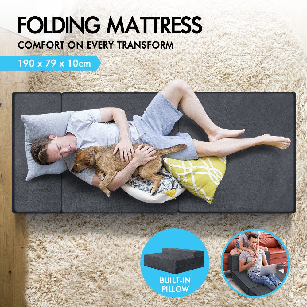 STARRY EUCALYPT Folding Mattress Foldable Sofa Lounge Foam Chair Portable Single