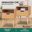 ALFORDSON 2x Bedside Table Nightstand Side Storage Cabinet Scandinavian Wood