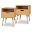 ALFORDSON 2x Bedside Table Nightstand Side Storage Cabinet Scandinavian Wood