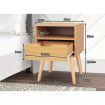 ALFORDSON 2x Bedside Table Nightstand Side Storage Cabinet Scandinavian Wood
