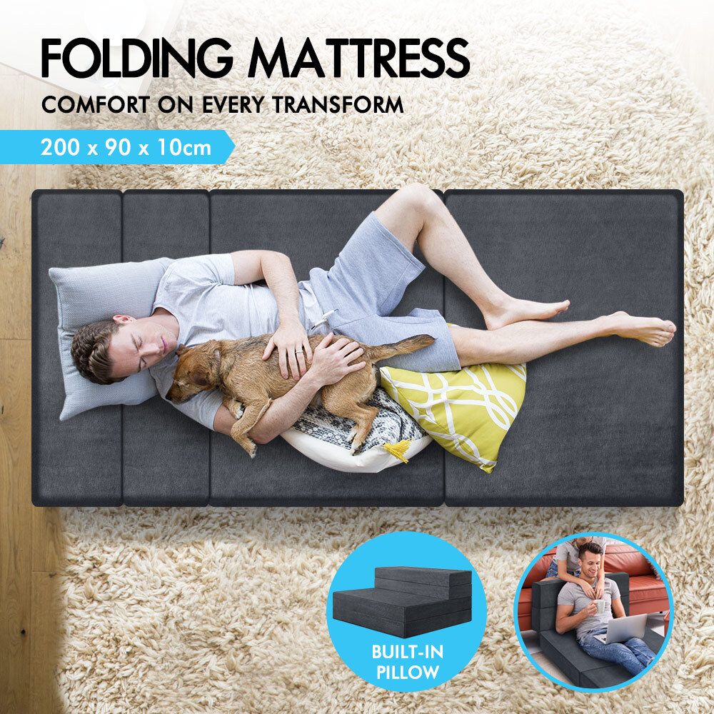 STARRY EUCALYPT Folding Mattress Foldable Sofa Lounge Foam Chair Portable Single