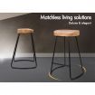 ALFORDSON 2x Bar Stools 65cm Tractor Kitchen Wooden Vintage Chair Natural