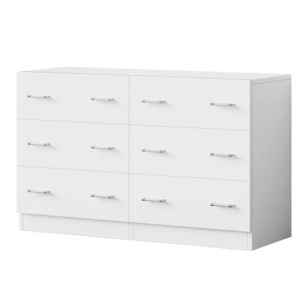 ALFORDSON 6 Chest of Drawers Hamptons Dresser Storage Cabinet Tallboy White