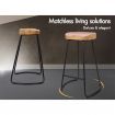 ALFORDSON 2x Bar Stools 75cm Tractor Kitchen Wooden Vintage Chair Natural