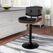 ALFORDSON 1x Bar Stool Kitchen Swivel Chair Wooden Leather Gas Lift Odette