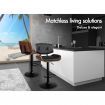 ALFORDSON 1x Bar Stool Kitchen Swivel Chair Wooden Leather Gas Lift Odette
