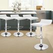 ALFORDSON 4x Bar Stools Saxton Kitchen Swivel Chair Leather Gas Lift WHITE