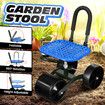 Garden Stool Seat on Wheels Gardening Farm Cart Rolling Pad Height Adjustable 360 Degree Rotate Folding Weeding Helper Home Yard Work Blue