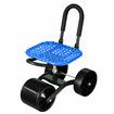 Garden Stool Seat on Wheels Gardening Farm Cart Rolling Pad Height Adjustable 360 Degree Rotate Folding Weeding Helper Home Yard Work Blue