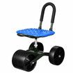 Garden Stool Seat on Wheels Gardening Farm Cart Rolling Pad Height Adjustable 360 Degree Rotate Folding Weeding Helper Home Yard Work Blue