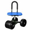 Garden Stool Seat on Wheels Gardening Farm Cart Rolling Pad Height Adjustable 360 Degree Rotate Folding Weeding Helper Home Yard Work Blue