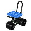 Garden Stool on Wheels Folding Rolling Seat Height Adjustable 360 Degree Rotate Gardening Tool Swivel Work Farm Cart Home Yard Helper Blue