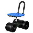 Garden Stool on Wheels Folding Rolling Seat Height Adjustable 360 Degree Rotate Gardening Tool Swivel Work Farm Cart Home Yard Helper Blue