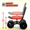 Gardening Work Stool Rolling Seat with Wheels Height Adjustable Folding 360 Degree Rotate Home Yard Weeding Helper Farm Cart Red