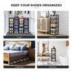 Shoe Storage Rack Shelf Organiser Stand 6 Tier Vertical Plastic Holder Tower Display Unit Sneaker Organizer Stackable