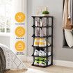 Shoe Storage Rack Shelf Organiser Stand 6 Tier Vertical Plastic Holder Tower Display Unit Sneaker Organizer Stackable