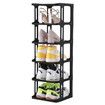 Shoe Storage Rack Shelf Organiser Stand 6 Tier Vertical Plastic Holder Tower Display Unit Sneaker Organizer Stackable