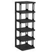 Shoe Storage Rack Shelf Organiser Stand 6 Tier Vertical Plastic Holder Tower Display Unit Sneaker Organizer Stackable