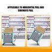 Foldable Shopping Cart Trolley Basket with Wheels Utility Grocery Market Rolling Crate Personal Storage Seat Portable Camping Travel 75L