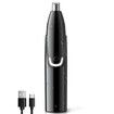 Rechargeable Ear and Nose Hair Trimmer,Professional Painless Eyebrow & Facial Hair Trimmer for Men Women,Powerful Motor and Dual-Edge Blades for Smoother Cutting (Black)
