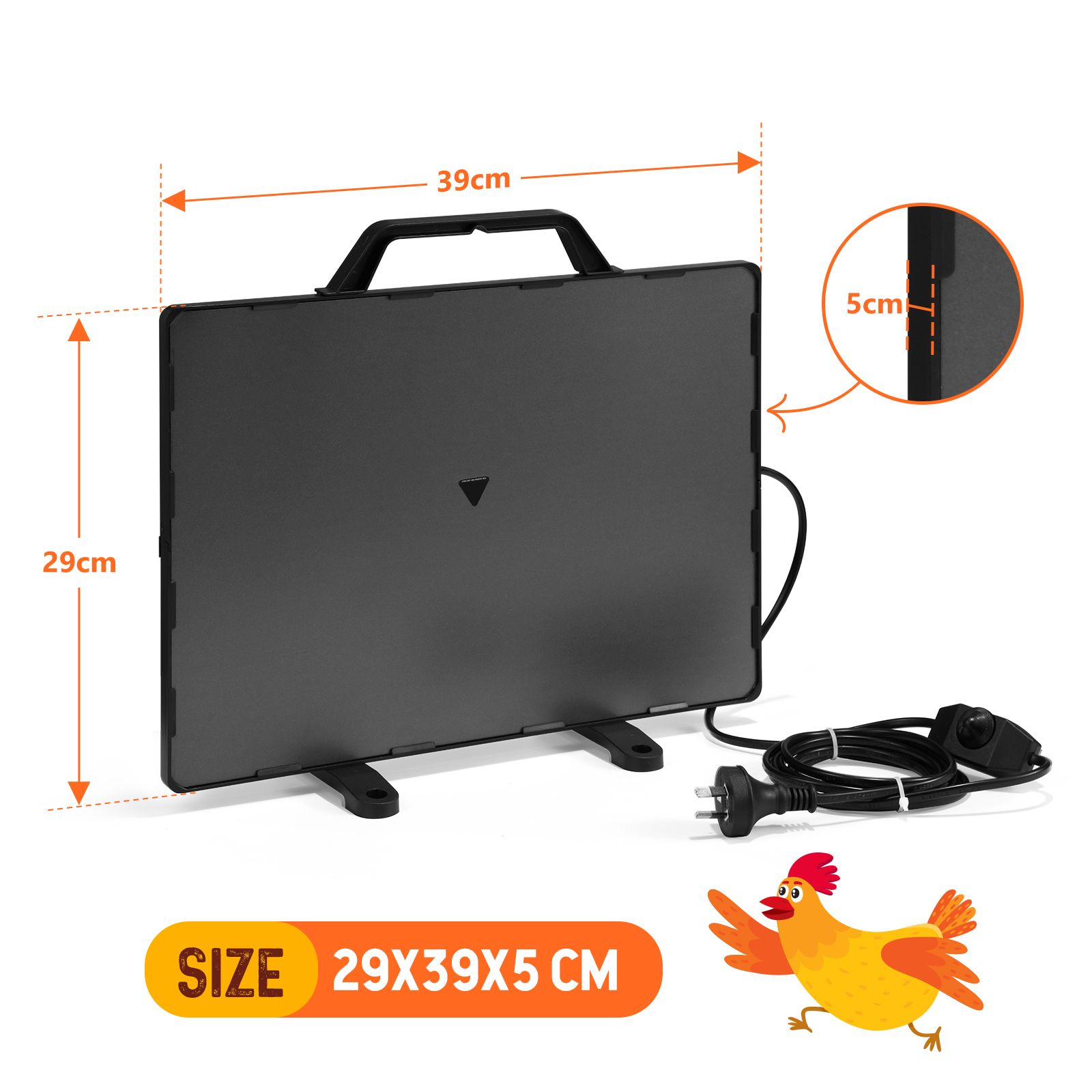 Chicken Coop Heater Flat Panel Poultry Radiant Heat Warmer 140W